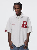 UNTILWERICH R Star Embroidery Short Sleeve Polo