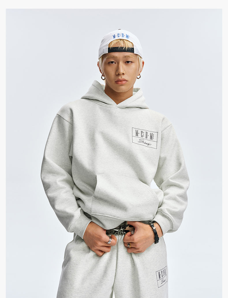 MEDM Embroidered Lettered Logo Hoodie & Sweatpants