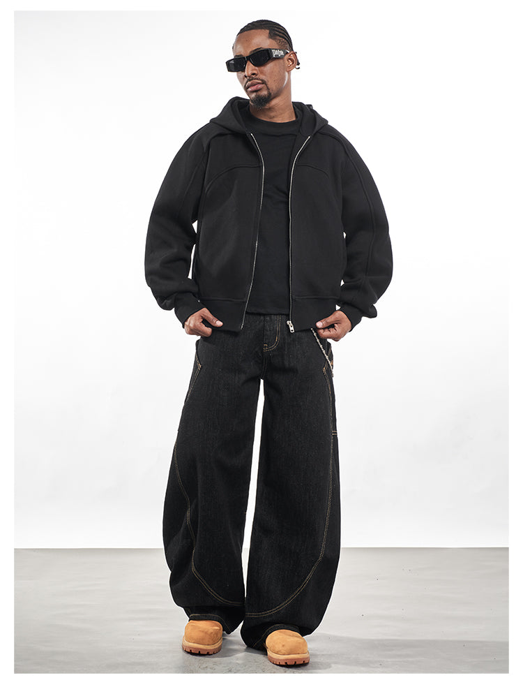 F3F Select Deconstructed Zip Up Hoodie