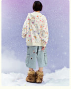MEDM Graffiti Flower Full Print Zip Up Hoodie