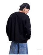 F3F Select Vintage Cross Print Waffle Long Sleeve Tee