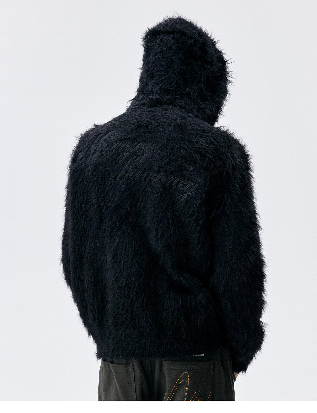 MEDM Mohair Hooded Zip Up Jacket
