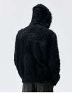 MEDM Mohair Hooded Zip Up Jacket