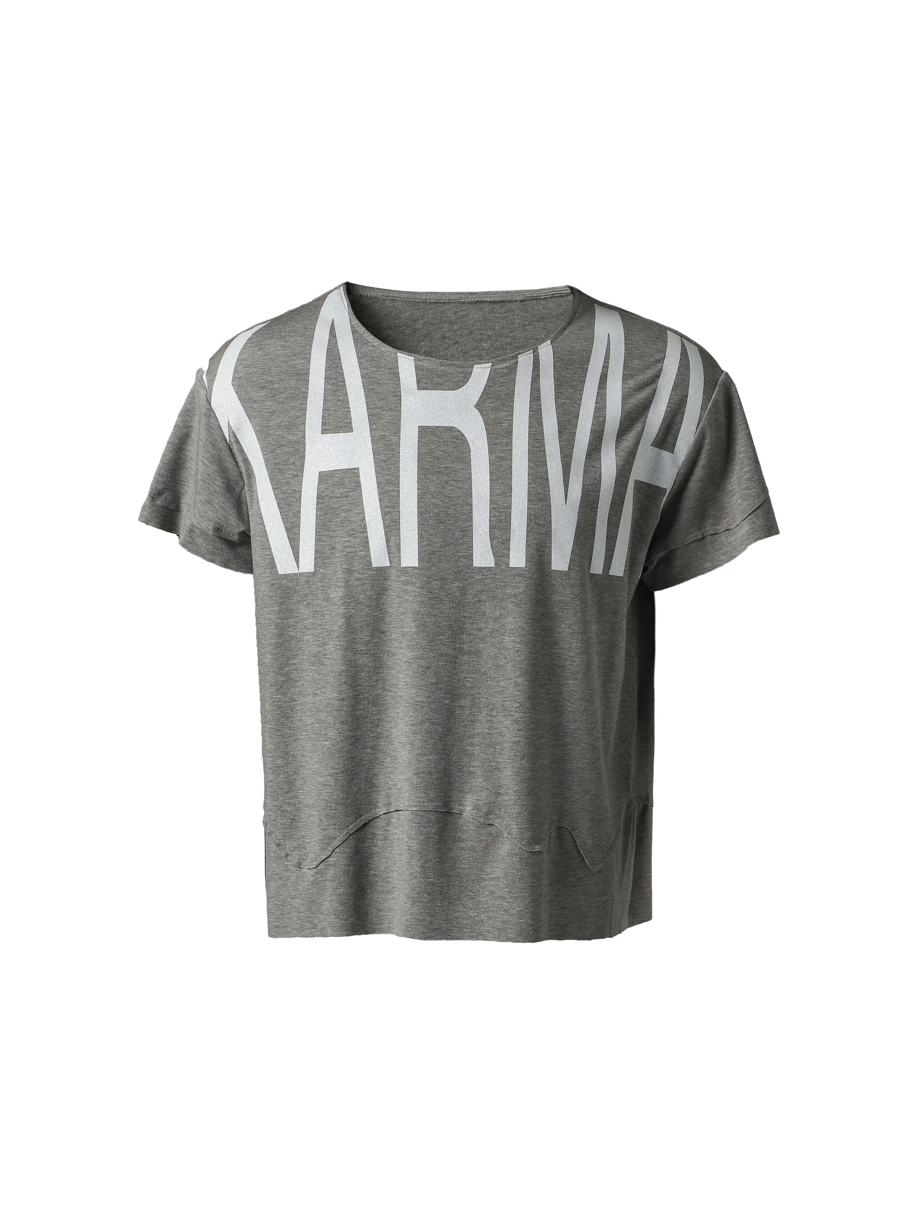 KARMANISTIC Glitter Logo Print Loose Fit Tee