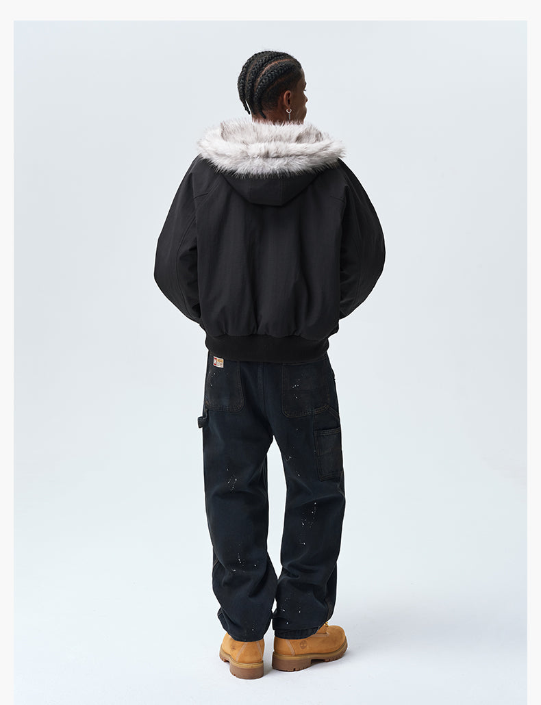 MEDM Fur-Lined Hooded Jacket