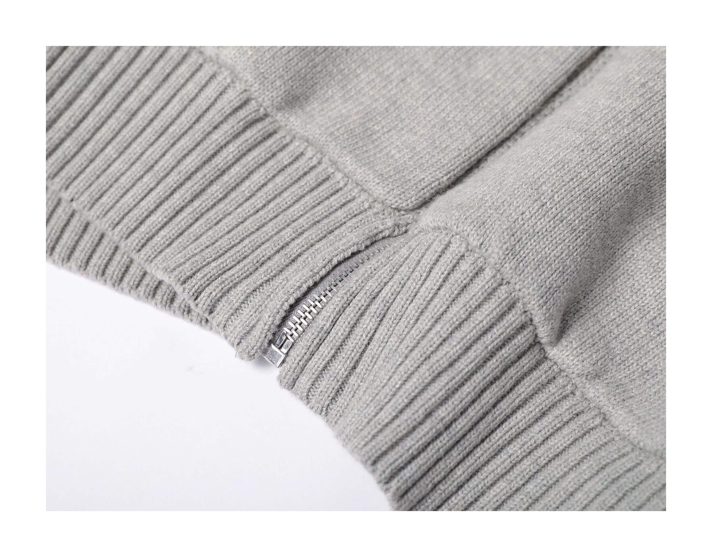 KARMANISTIC Embroidered Zip Up Knit Hoodie
