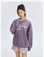 MEDM Basic Letter Logo Suede Hoodie