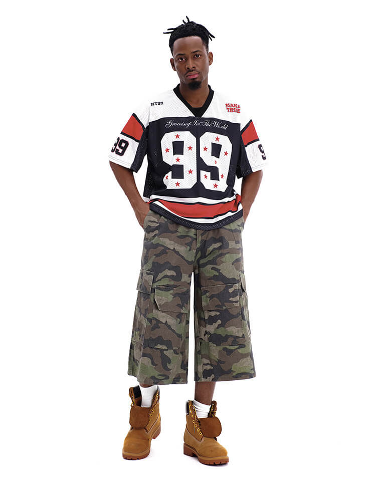 F3F Select Star 99 Numbering Color Block Mesh Short Sleeve Jersey