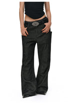 ANTIDOTE Studded Slash Pocket 3D Cut Jeans