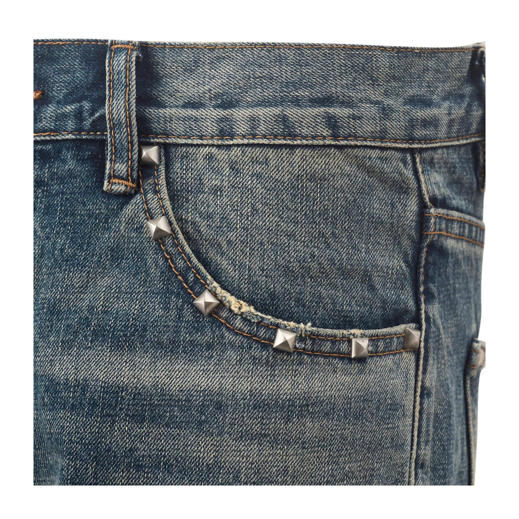 KARMANISTIC Riveted Washed Baggy Jeans