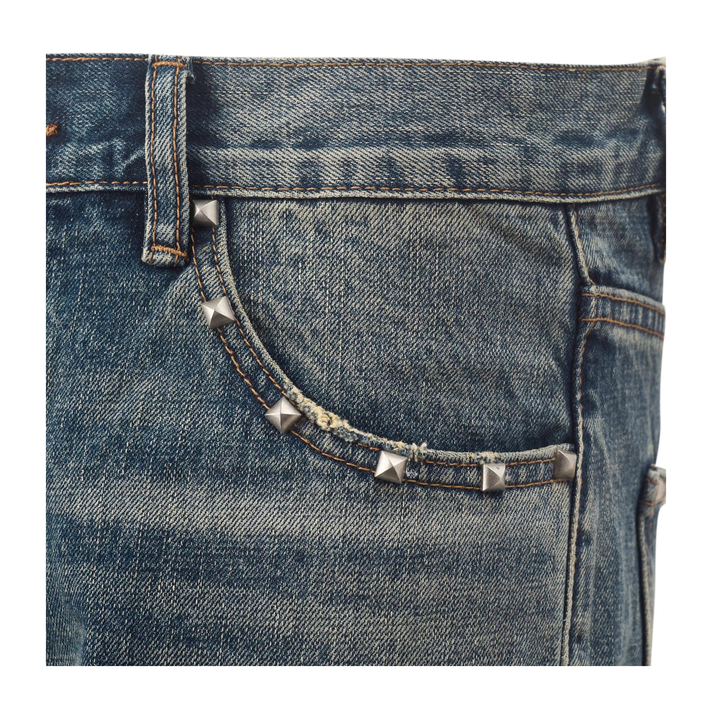 KARMANISTIC Riveted Washed Baggy Jeans