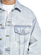 F3F Select Heavily Washed Light Blue Denim Jacket