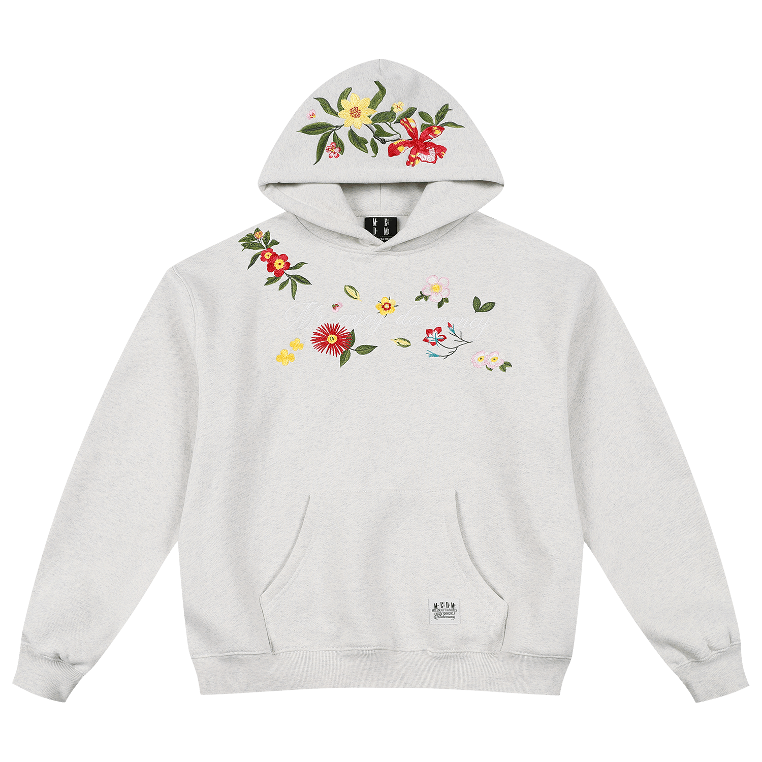 MEDM Colorful Floral Embroidered Hoodie