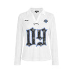 F3F Select Numbering Stripe Sleeve Mesh Long Sleeve Polo Jersey