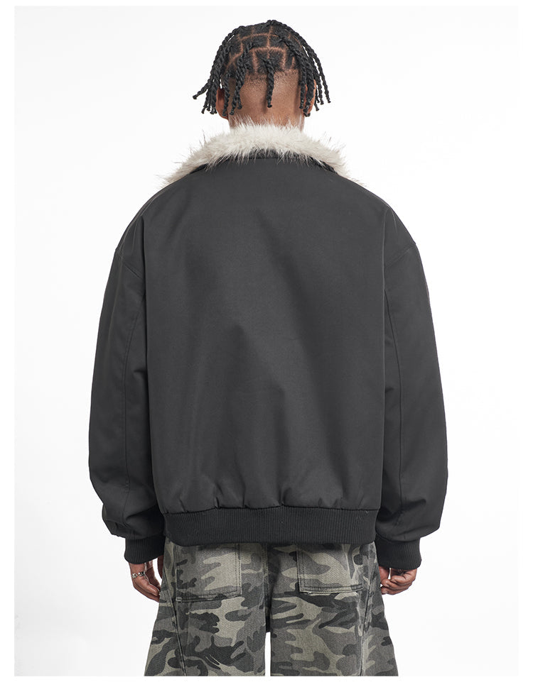 F3F Select Faux Fur Lining Bomber Jacket