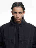 F3F Select Classic Black Washed Denim Jacket