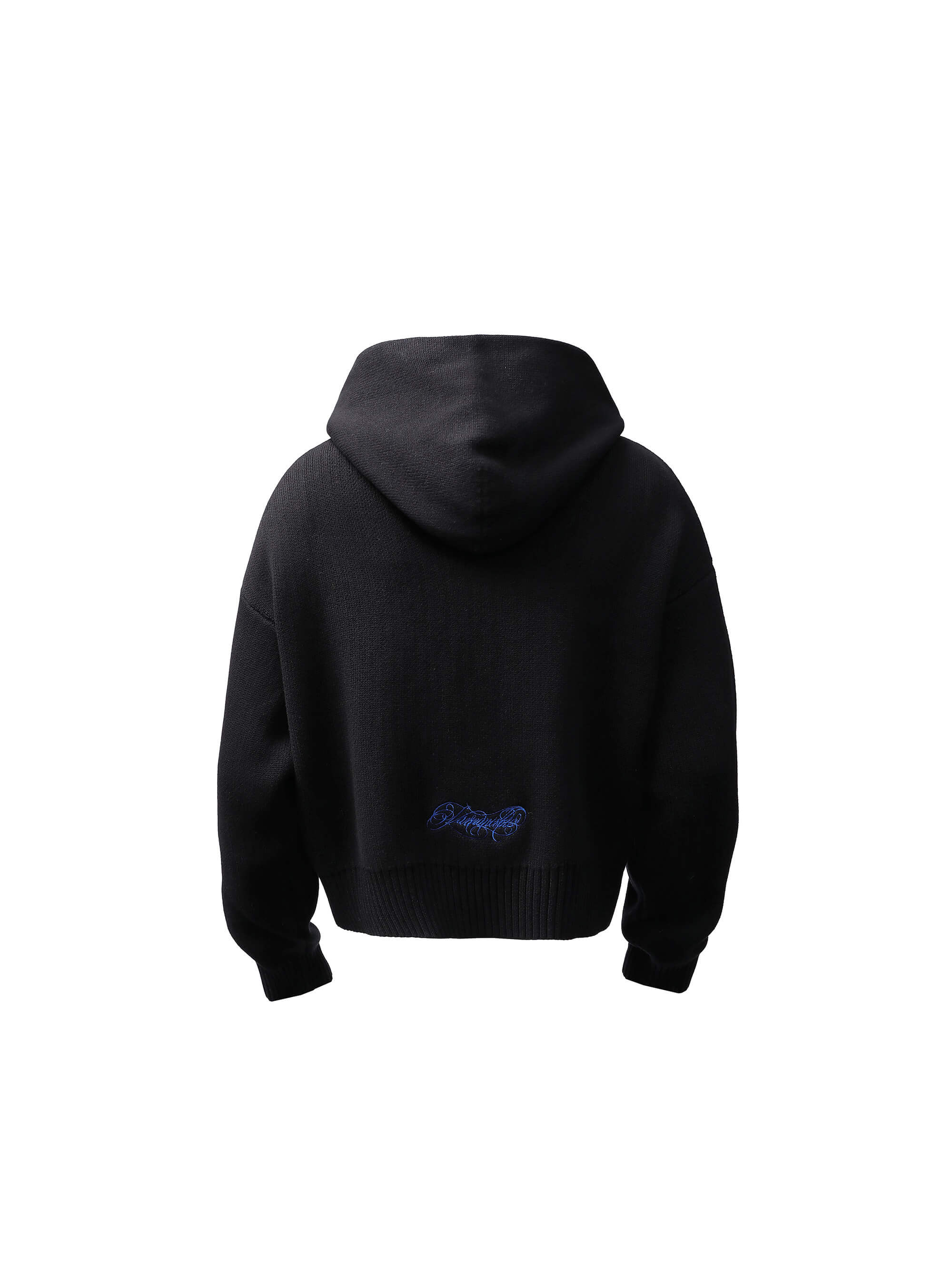 KARMANISTIC Embroidered Zip Up Knit Hoodie