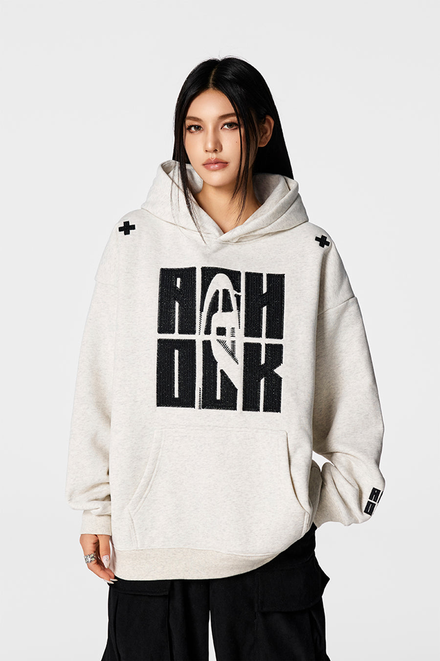 Achock Heavy Logo Embroidery Hoodie