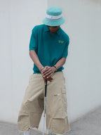 STEEPC Embroidered Boxy Knit Polo
