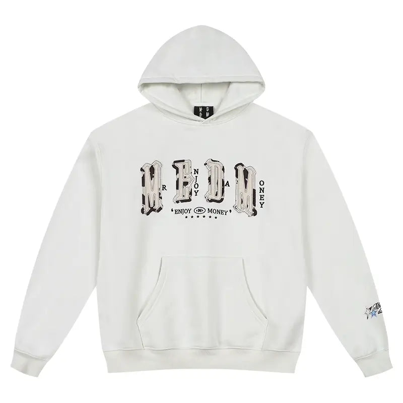 MEDM Animal Leather Logo Patch Hoodie