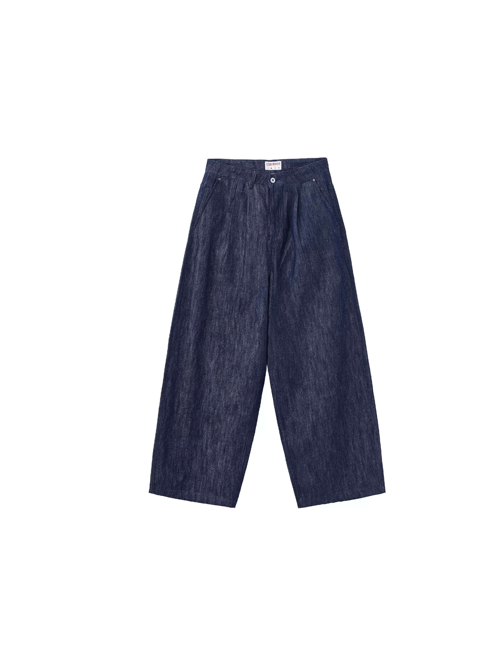 LIBERAFIT Raw Denim Pleated Dress Baggy Jeans