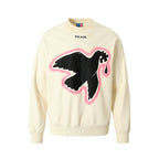 YADcrew Peace Dove 3D Foam Dot Printing Sweatshirt