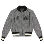MEDM Pearl Tweed Short Varsity Jacket