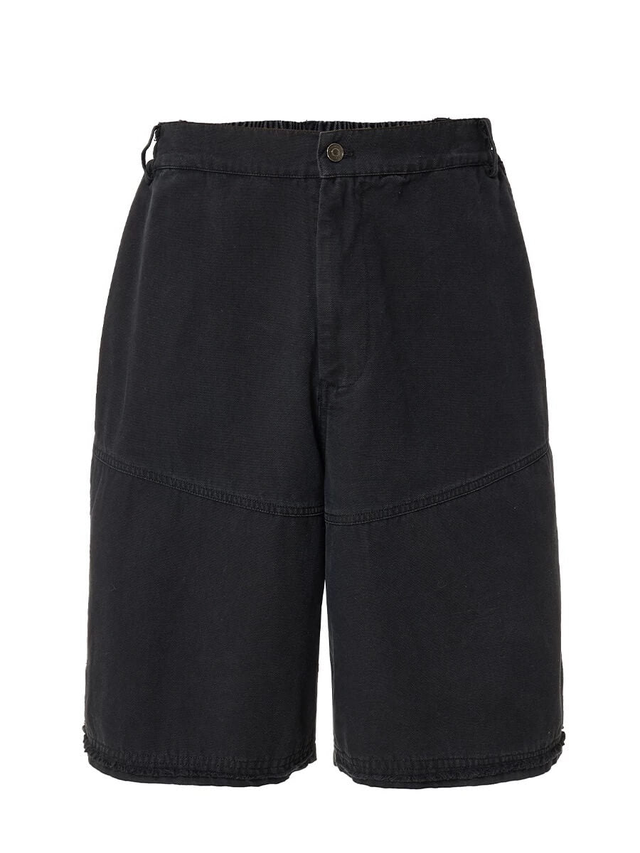 F2CE Black Washed Distressed Baggy Shorts