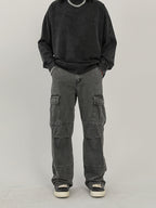 F3F Select Washed Patchwork Multi Pocket Work Cargo Pants