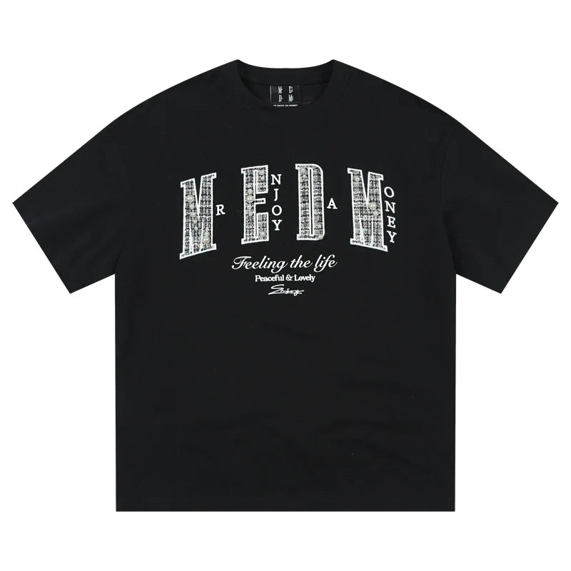 MEDM Patch Embroidered Pearl Tee