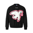 YADcrew Peace Dove 3D Foam Dot Printing Sweatshirt