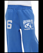 NOVACAM Flocking Print Baggy Sweatpants