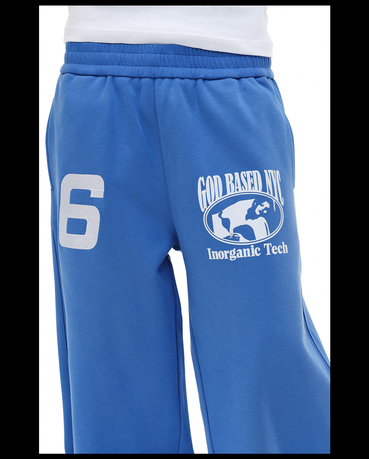 NOVACAM Flocking Print Baggy Sweatpants