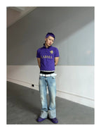 KARMANISTIC Embroidered and Printed Short Polo Shirt