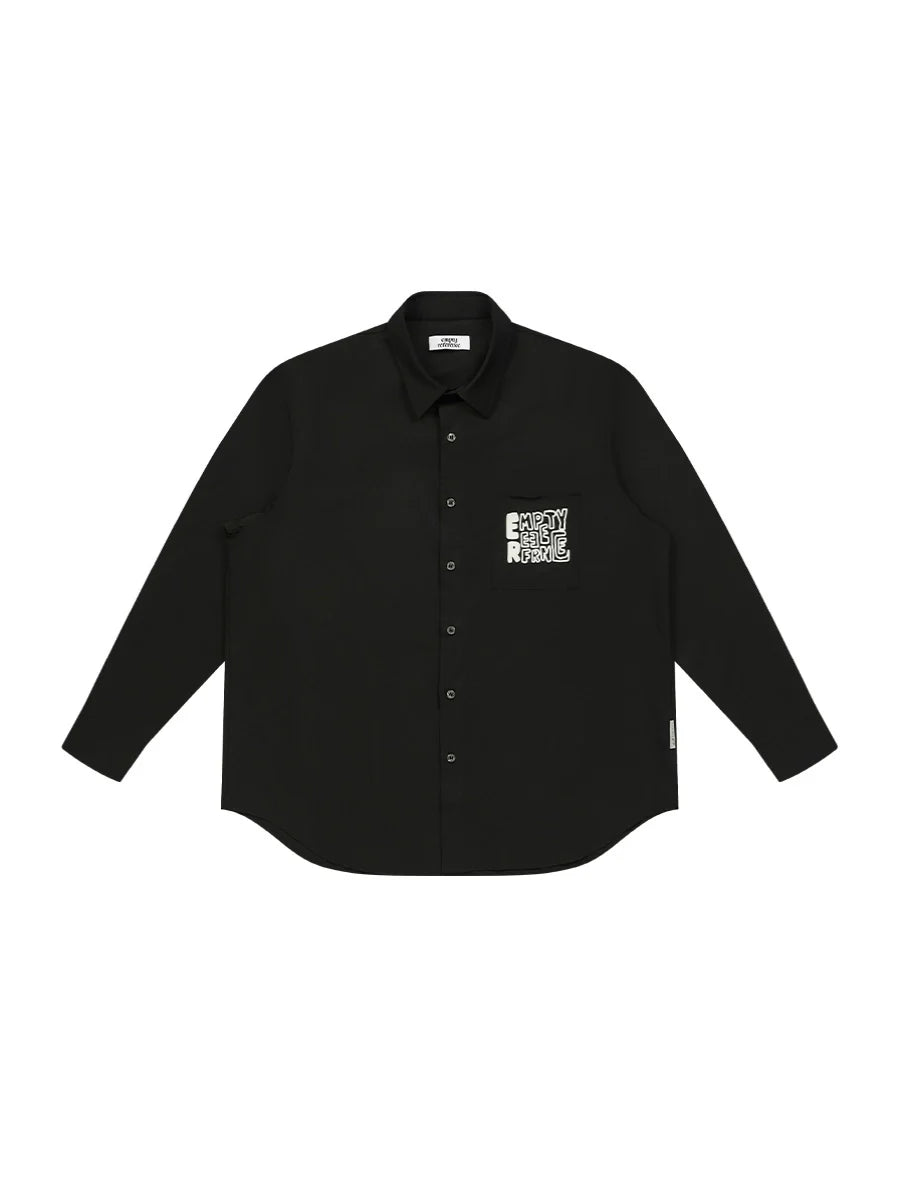 EMPTY REFERENCE Printed Font Long Sleeve Shirt
