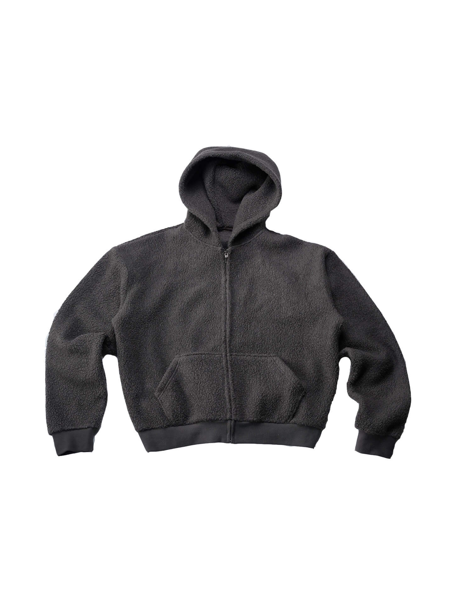 LIBERAFIT Wool Sherpa Hooded Zip Up Jacket