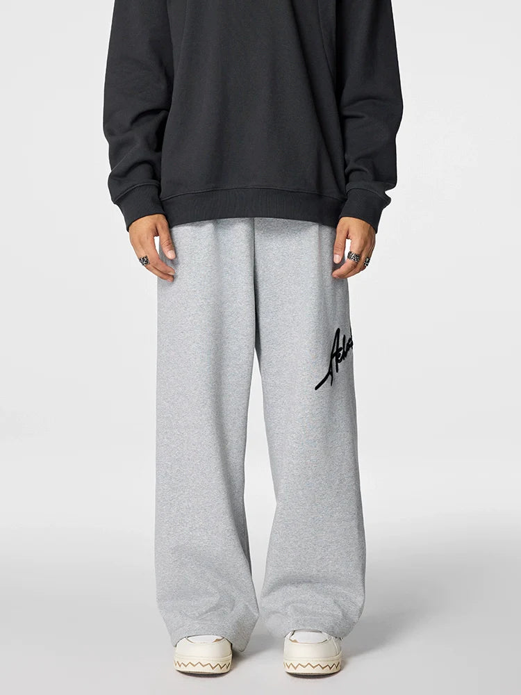 Achock Logo Embroidery Baggy Sweatpants
