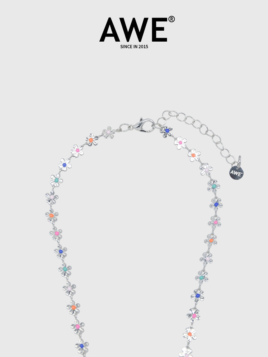 AWE Rainbow Small Daisy Chain Necklace