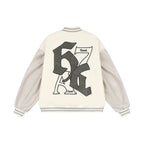 Harsh and Cruel Gothic Logo Embroidered Varsity jacket