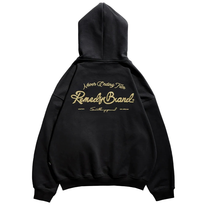 Remedy Metal Wax Seal Chain Embroidered Hoodie