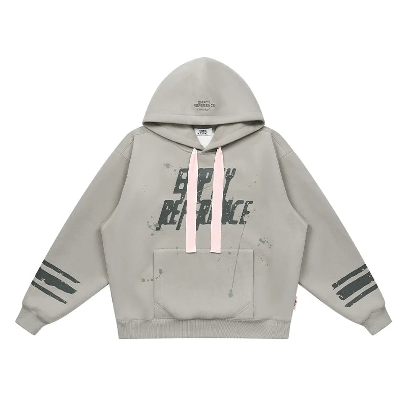 EMPTY REFERENCE Ink Hand Painted Logo Hoodie