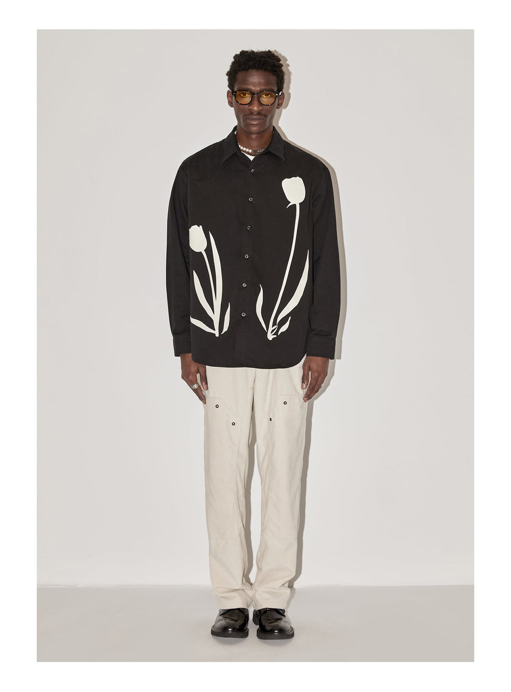 EMPTY REFERENCE Tulip Print Long Sleeved Shirt