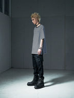 VENTUREK Striped Side Zipper Tee