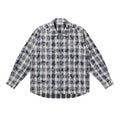 Harsh and Cruel Distressed Checkered Plaid Zipper Shirt