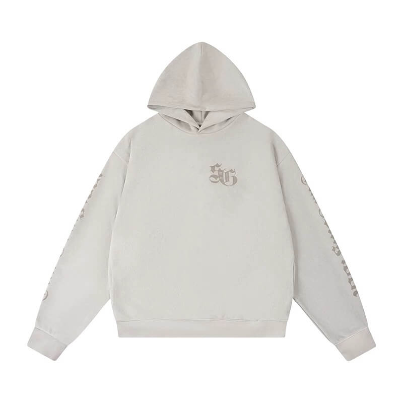 1807 Gothic Burnout Suede Hoodie
