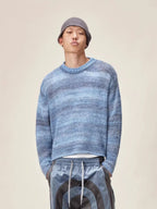 EVILKNIGHT(EK) Gradient Striped Knit Sweater