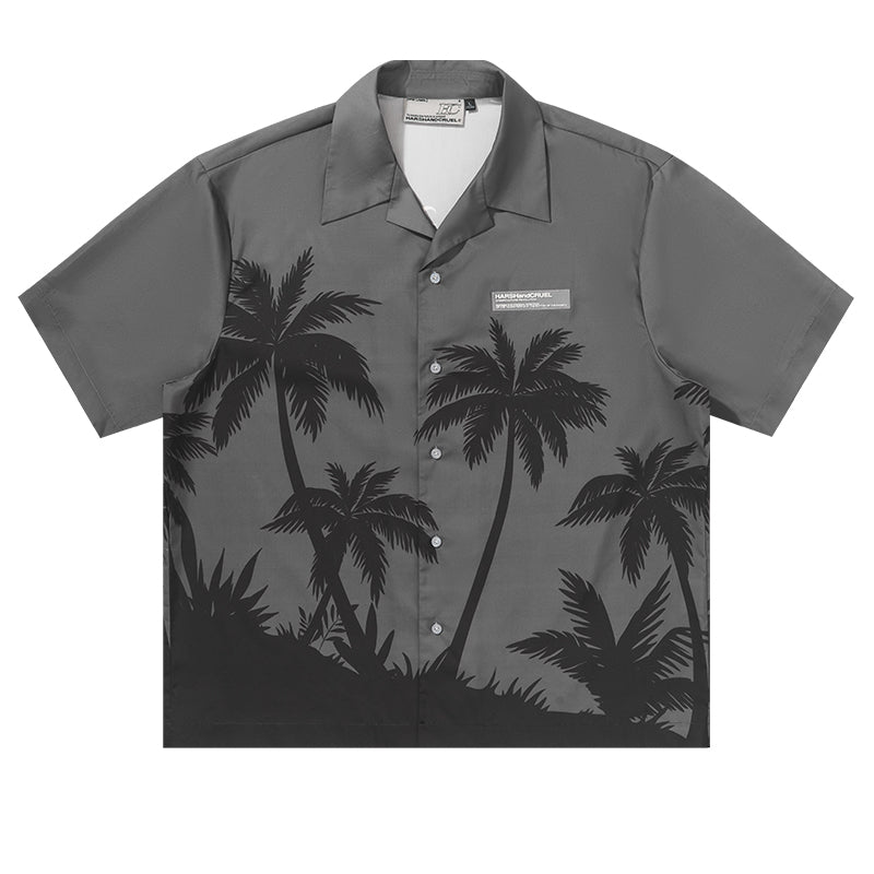 Harsh and Cruel Palms Logo Cuban Shirt