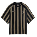 JHYQ Contrast Striped Neck Beaded Tee