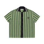 EMPTY REFERENCE Colorblock Striped Knit Short Sleeve Shirt