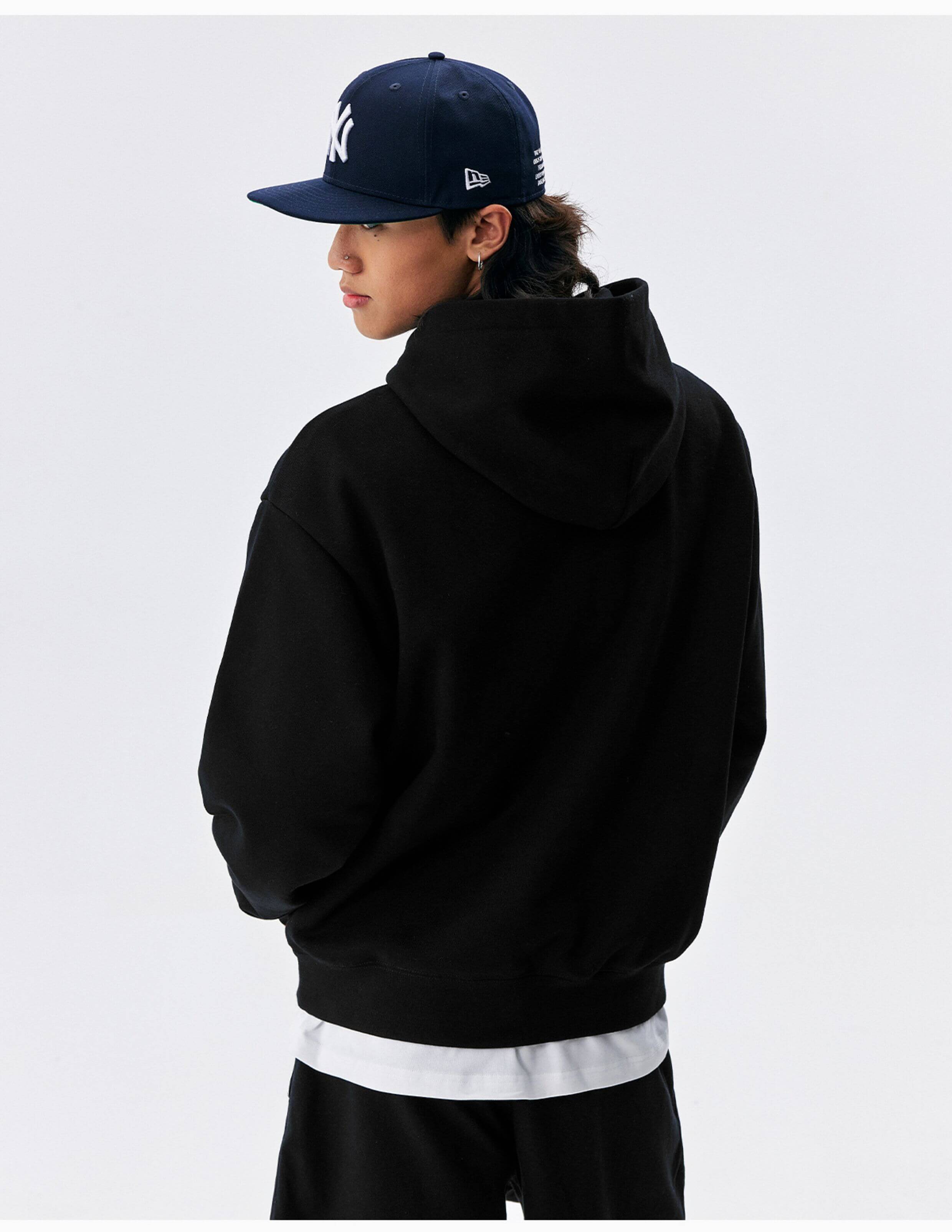 MEDM Logo Print and Embroidered Lettering Hoodie